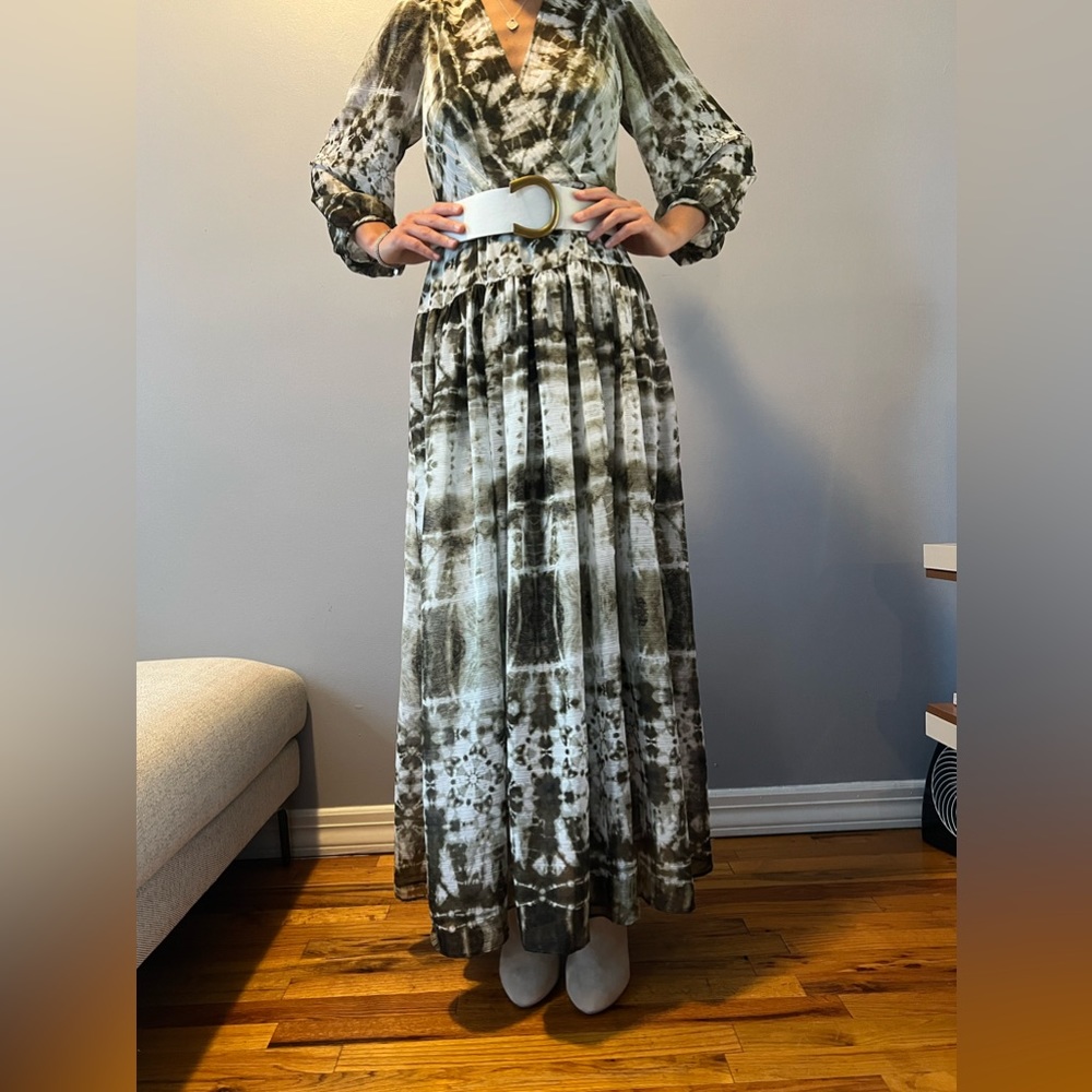 Calvin Klein Printed Chiffon Dress